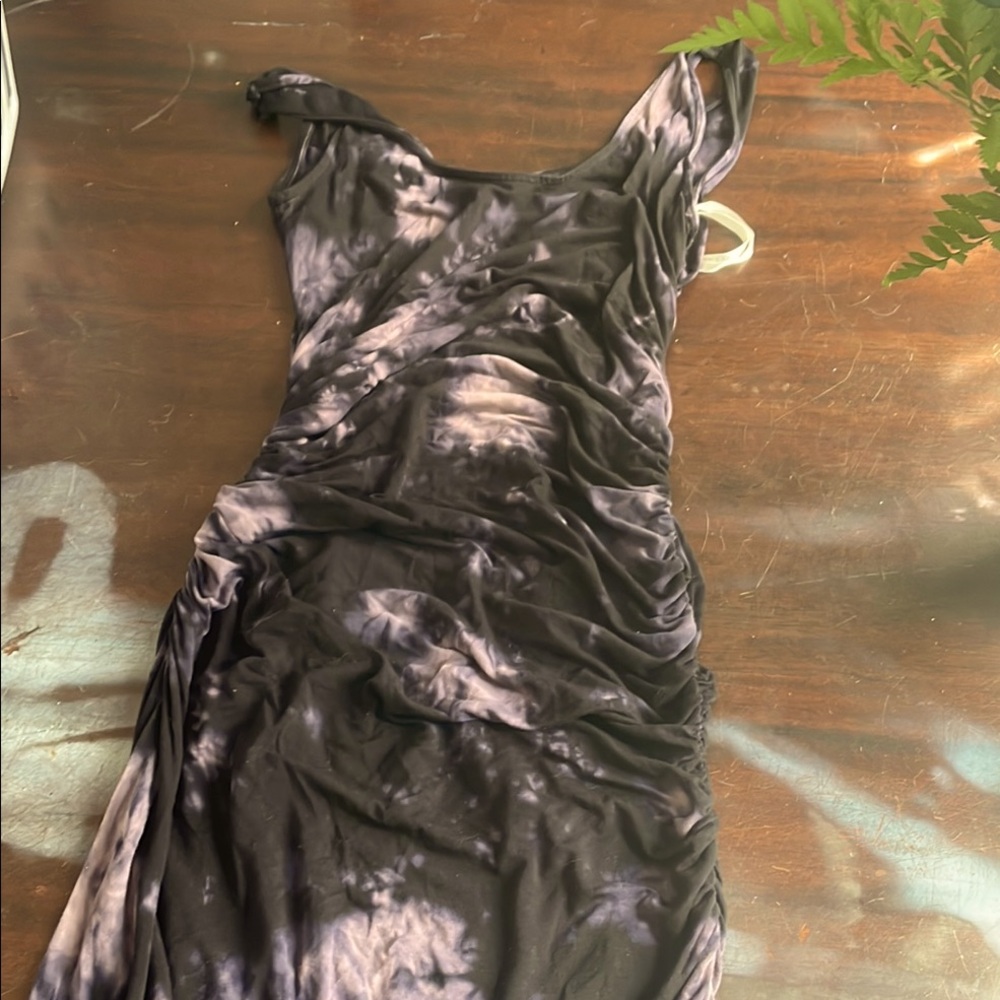 Elegant Black and Purple Women's Dress